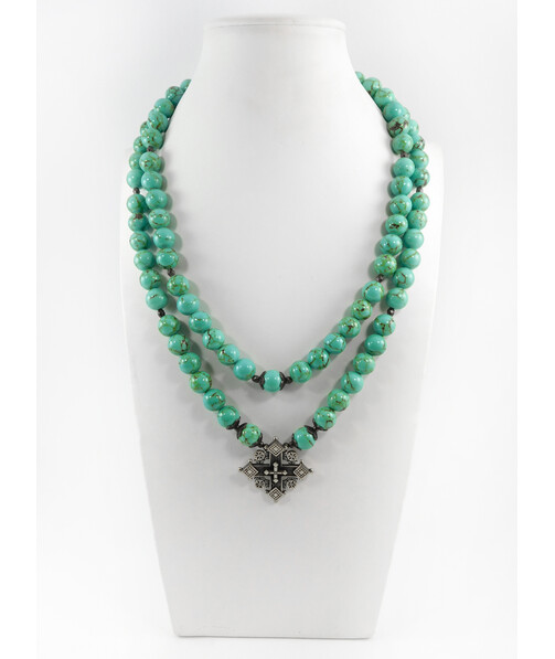 Exclusive necklace "Turquoise Paradise 2" 2-row