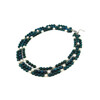 Exclusive necklace &quot;Aurika&quot; Apatite sphere, Pearls, 3 rows