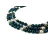 Exclusive necklace &quot;Aurika&quot; Apatite sphere, Pearls, 3 rows