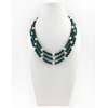 Exclusive necklace &quot;Aurika&quot; Apatite sphere, Pearls, 3 rows