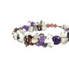 Exclusive bracelet &quot;Passionate combination&quot; Amethyst, Garnet facet, Cat&#039;s eye crumb