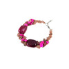 Exclusive bracelet &quot;Raspberry Souffle&quot; Agate, Strawberry quartz crumb