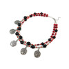 Exclusive necklace &quot;Wealth&quot;, Agate, Coral