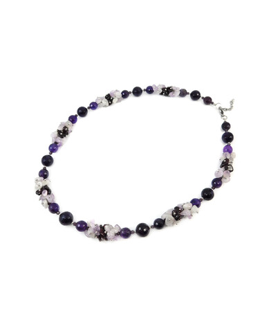 Exclusive necklace "Dawn of the twenty-fourth" Amethyst facet