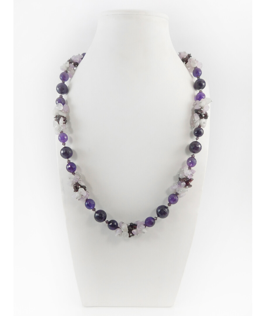 Exclusive necklace "Dawn of the twenty-fourth" Amethyst facet