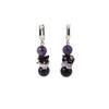 Exclusive earrings &quot;Dawn of the twenty-fourth&quot; Amethyst facet