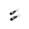 Exclusive earrings &quot;Dawn of the twenty-fourth&quot; Amethyst facet