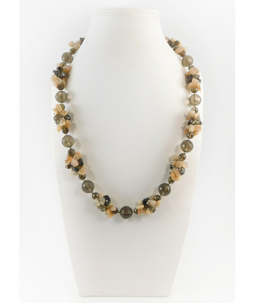 Exclusive necklace "Dawn of the twenty-fourth" Faceted topaz