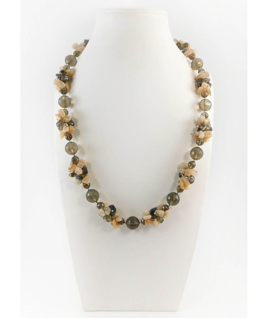 Exclusive necklace "Dawn of the twenty-fourth" Faceted topaz