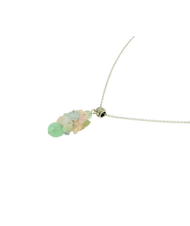 Exclusive pendant Fluorite, Morganite crumb