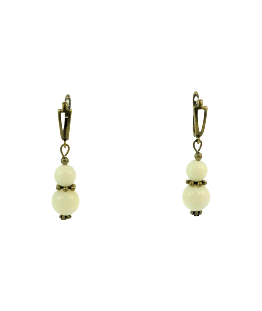 Exclusive earrings "Prince's fun" Mother of pearl