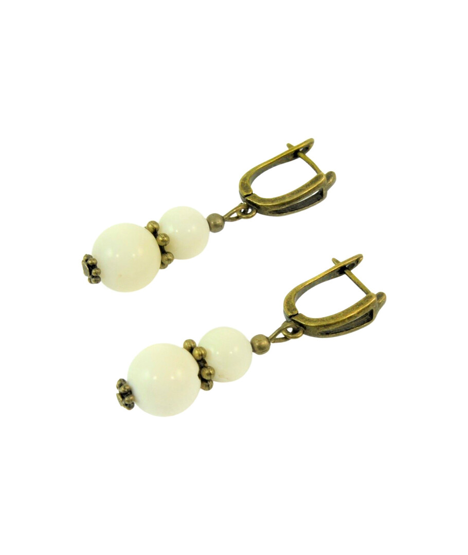 Exclusive earrings "Prince's fun" Mother of pearl