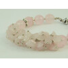 Exclusive bracelet &quot;Virgin&quot; Rose quartz face, crumb