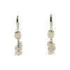 Exclusive earrings &quot;Virgin&quot; Rose quartz face, crumb