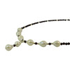 Exclusive necklace &quot;Baroque&quot; Baroque pearls, faceted garnet, silver