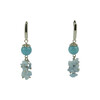 Exclusive earrings &quot;Diva&quot; Aquamarine, crumb