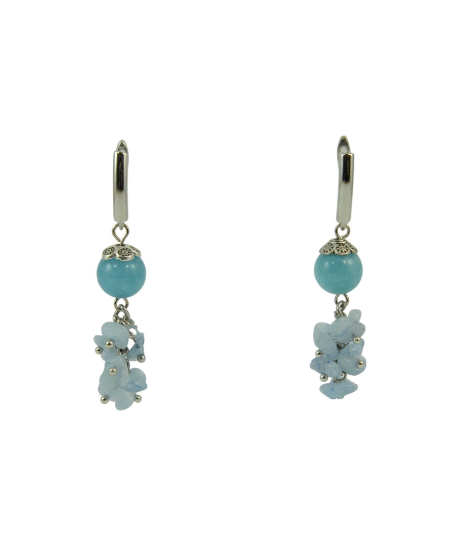 Exclusive earrings "Diva" Aquamarine, crumb