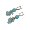 Exclusive earrings &quot;Diva&quot; Aquamarine, crumb