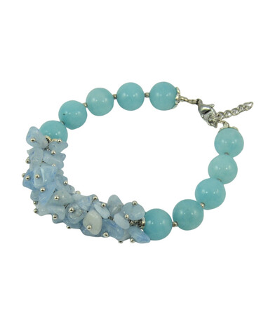 Exclusive bracelet "Virgo" Aquamarine, crumb