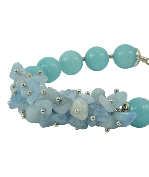 Exclusive bracelet "Virgo" Aquamarine, crumb