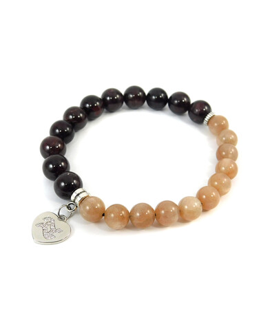 Exclusive bracelet "Zodiac" Garnet, Sunstone