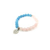 Exclusive bracelet &quot;Zodiac&quot; Aquamarine, Rose quartz