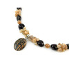 Exclusive necklace &quot;Prima Donna&quot; garnet, sunstone, crumb, jasper oval