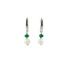 Exclusive earrings &quot;Prima donna&quot; Mother of pearl, Chrysoprase rondel