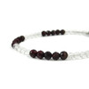 Bracelet Garnet, Rock crystal facet