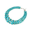 Exclusive necklace &quot;Azan&quot; Turquoise, 3 rows