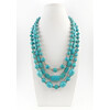 Exclusive necklace &quot;Azan&quot; Turquoise, 3 rows