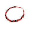 Exclusive necklace &quot;Rushnychok&quot; Agate, Coral