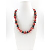 Exclusive necklace &quot;Rushnychok&quot; Agate, Coral