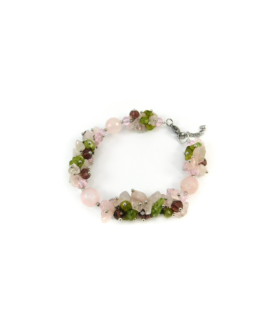 Exclusive bracelet "Gentle Orchid", Rose quartz