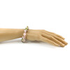 Exclusive bracelet &quot;Gentle Orchid&quot;, Rose quartz