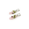 Exclusive earrings &quot;Tender Orchid&quot;, Rose Quartz