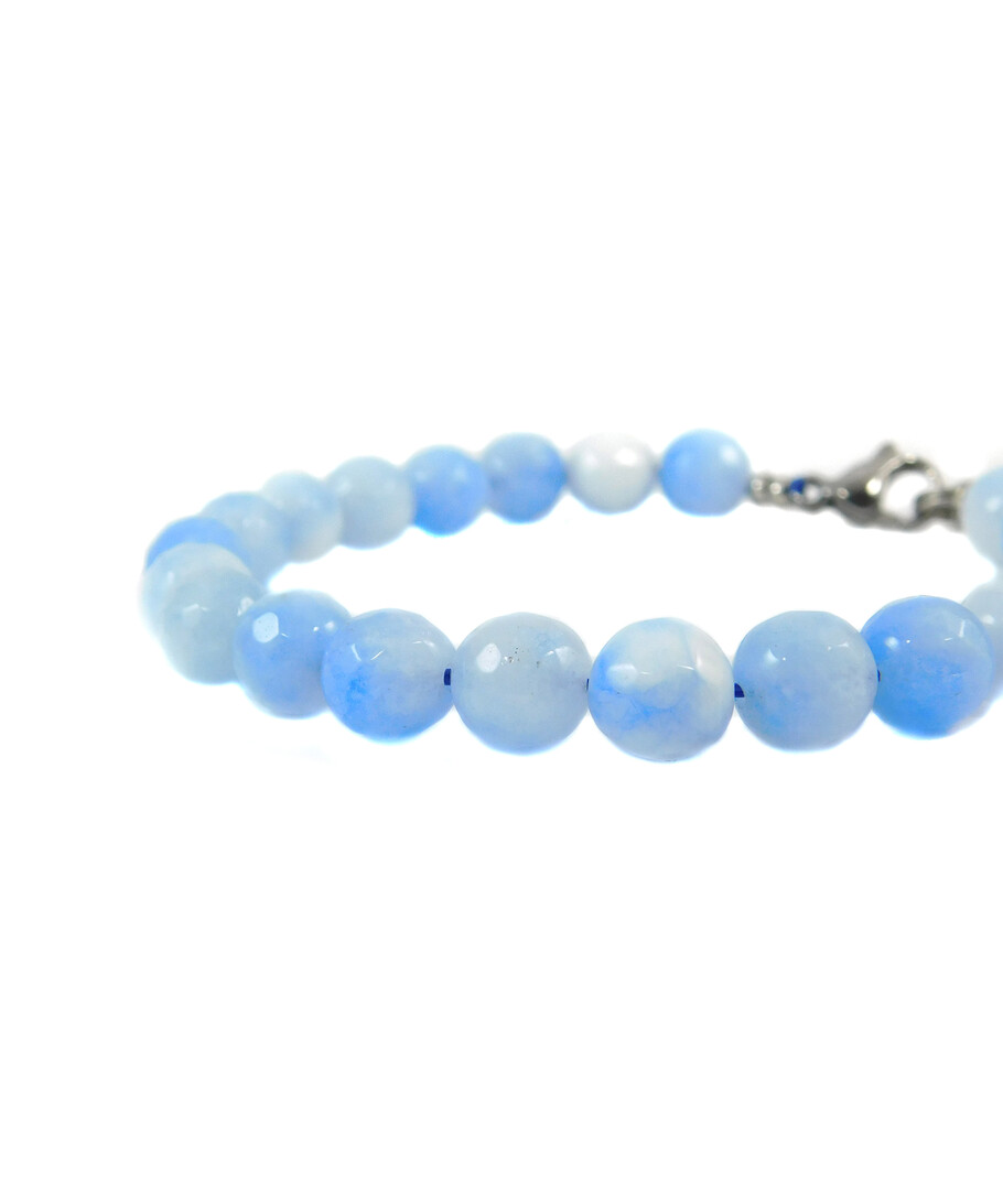 Agate faceted bracelet