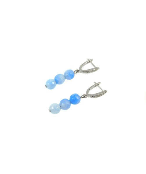 Agate faceted earrings