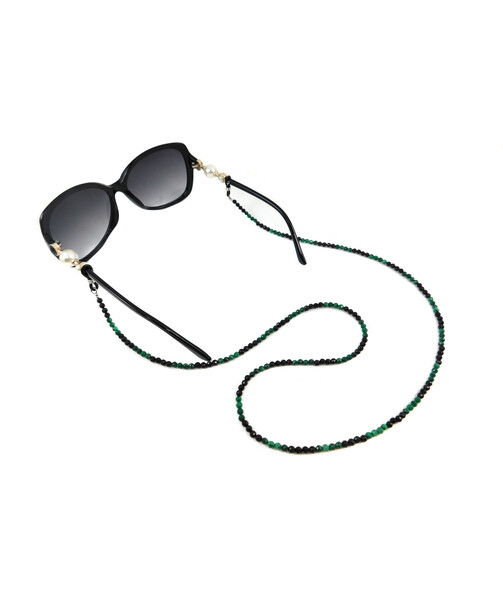 Exclusive accessory for glasses Malachite, Tourmaline facet