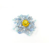 Exclusive brooch &quot;Independent&quot; Cat&#039;s eye, Aquamarine crumb