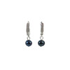 Pearl earrings are blue