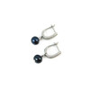 Pearl earrings are blue