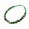 Exclusive necklace &quot;Spring forest&quot; chrysoprase, small jasper