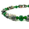 Exclusive necklace &quot;Spring forest&quot; chrysoprase, small jasper