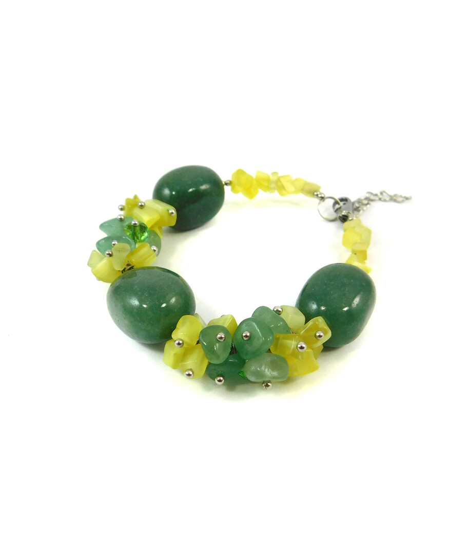 Exclusive bracelet "Jade sun" Agate bar, crumb Jade, Cat's eye