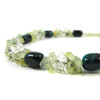 Exclusive necklace &quot;Colorful notes&quot; Agate bar, Prynit crumb, Rock crystal