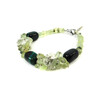 Exclusive bracelet &quot;Colorful notes&quot; Agate bar, Prynit crumb, Rock crystal