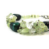 Exclusive bracelet &quot;Colorful notes&quot; Agate bar, Prynit crumb, Rock crystal