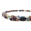 Exclusive necklace &quot;Spring mallows&quot; Agate bar, Amethyst crumb, Chalcedony, Fluorite