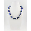 Exclusive necklace &quot;Pearl symphony&quot; Pearls, lapis lazuli